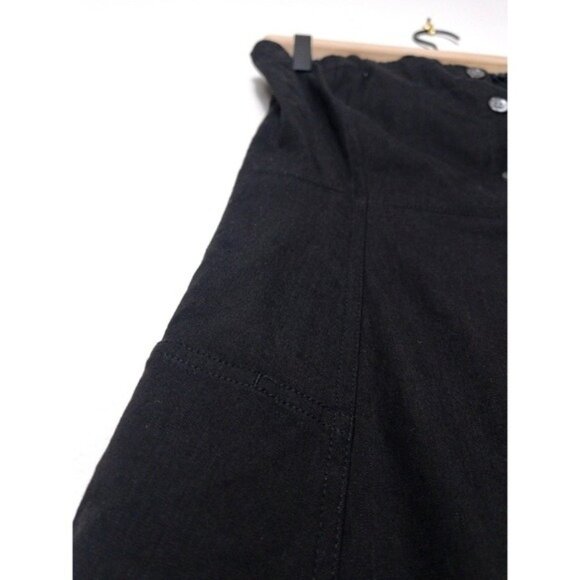 NWT Theory Kayleigh Linen Strapless Midi Dress 6 Black Soft Crunch Sundress - Picture 5 of 8